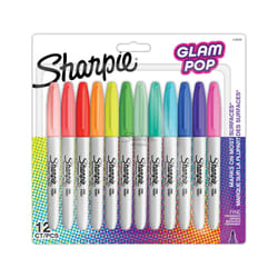 Sharpie 2198780 marqueur 12 pièce(s) Pointe fine Bleu, Vert, Orange, Rose, Violet, Rouge, Jaune