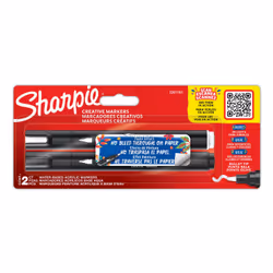 Sharpie 2201181, 2 pièce(s), Noir, Blanc, Pointe ogive, Noir, Blanc, 2,5 mm, Blister