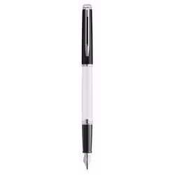 Waterman 2202844, Noir, Blanc, Bleu, Vernis, Acier inoxydable, Moyen, Ambidextre
