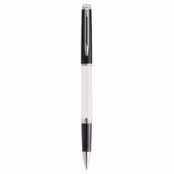 Waterman 2202845, Stylo à bille retractable par rotation, Noir, Blanc, Noir, Vernis, Fin, Ambidextre