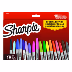 Sharpie 2204015, 18 pièce(s), Pointe fine, Multicolore, 1 mm, Boîte