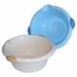 Cuvette ronde bimatière - 6 L - blanc