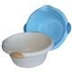 Cuvette ronde bimatière - 10 L - blanc