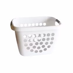 Corbeille à linge bimatière 28L - blanc de la marque LAGUELLE. Caractéristique du bac à linge : Coloris : blanc Poignées gris ...
