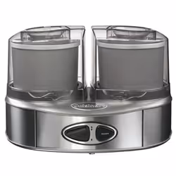 Cuisinart ICE40BCE, Machine à crème glacée, 1 L, 25 min, 2 bols, 2 l/h, Acier inoxydable