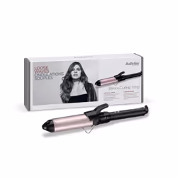 BaByliss Pro 180 38mm Fer à friser À chaleur Noir, Rose 1,8 m