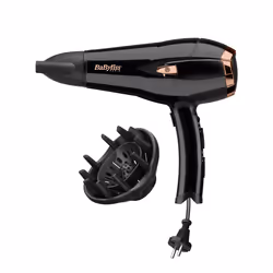 BaByliss Cordkeeper 2000, CC, 26,3 m/s, 95 m³/h, Noir, Or rose, Monochromatique, 1,95 m