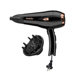 BaByliss Cordkeeper 2000 sèche-cheveux 2000 W Noir, Or rose
