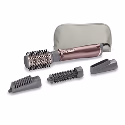 BaByliss AS960E, Brosse soufflante à air chaud, À chaleur, Tous types de cheveux, Or rose, 2,25 m, Noir