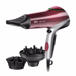 Braun HD770 sèche-cheveux 2200 W Rouge, Argent
