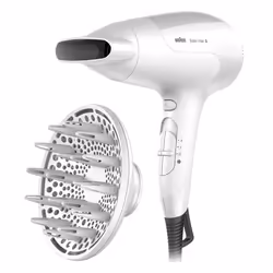 Braun Satin Hair 3 HD 385, Blanc, Monochromatique, Orifice de suspension, Glissière, 2000 W, 1 pièce(s)