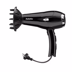 BaByliss D374DE, Vitrocéramique, CC, Noir, Plastique, 1,95 m, Chine