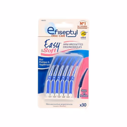 30 Mini Brossettes Ergonomiques Easy & Soft - Efiseptyl - Doux et Flexible - Étui Pratique et Hygiénique