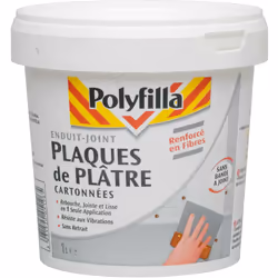 LIVRAISON OFFERTE DES 39€ D’ACHAT ET RETOUR GRATUIT ! POLYFILLA Enduit-Joint Plaques de Plâtre Cartonnées - Renforcé en Fibre ...