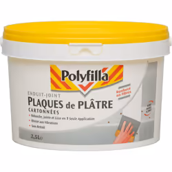 LIVRAISON OFFERTE DES 39€ D’ACHAT ET RETOUR GRATUIT ! POLYFILLA Enduit-Joint Plaques de Plâtre Cartonnées - Renforcé en Fibre ...