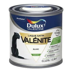 Akzonobel - Testeur Laque Satin Dulux Valentine Valénite Blanc 0,125 l
