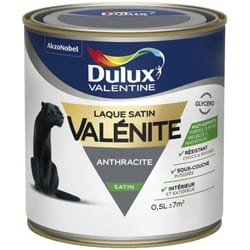 Dulux Valentine - Peinture Laque Valénite Satin Anthracite 0,5 l