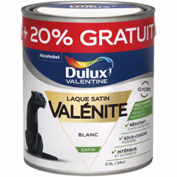 LIVRAISON OFFERTE DES 39€ D’ACHAT ET RETOUR GRATUIT ! Dulux Valentine laque valénite satin : Une laque hautement résistante a ...