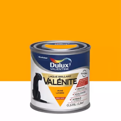 Le Testeur Laque brillant Dulux Valentine Valénite Jaune Lumière s'applique vos boiseries ferronneries et radiateurs intérieu ...