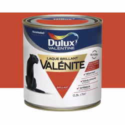 Le Testeur Laque brillant Dulux Valentine Valénite Rouge Madras s'applique vos boiseries ferronneries et radiateurs intérieur ...