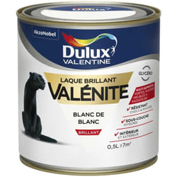 Peinture Laque Valénite Brillant Blanc De Blanc 0,5 l - Dulux Valentine