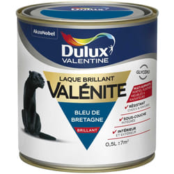 Peinture Laque Valénite Brillant Bleu De Bretagne 0,5 L - Dulux Valentine