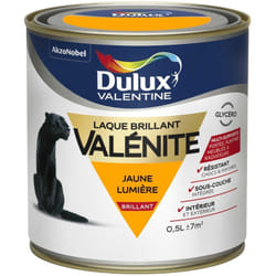 Dulux Valentine - Peinture Laque Valénite Brillant Jaune Lumière 0,5 l