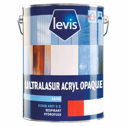 Très résistant aux U.V Film souple et adhérent Rendement : 9 à 12 m²/L Densité : 1,25 Lasure opaque, d’aspect satiné à base d ...