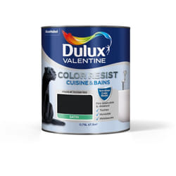 Peinture Color Resist Cuisine & Bains Satin Noir 0,75 l Dulux Valentine