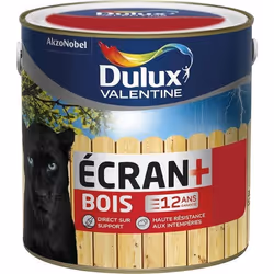 Peinture bois satin - DULUX VALENTINE - Géranium - 2 L - Glycérophtalique - Extérieur