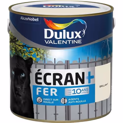 Peinture - DULUX VALENTINE - Écran+ - 2 L - Blanc crème - Brillant - Glycérophtalique