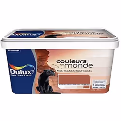 DULUX VALENTINE Couleurs du monde Montagnes Rocheuses est une peinture satinée monocouche pour murs et boiseries intérieur. S ...