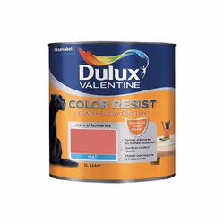 DULUX VALENTINE COLOR RESIST - Peinture intérieure murs et boiseries - 1L - rouge éternel