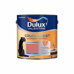 DULUX VALENTINE COLOR RESIST - Peinture intérieure murs et boiseries - 2.5L - rouge éternel