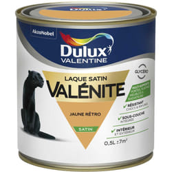 Dulux Valentine - Peinture Laque Valénite Satin Jaune Rétro 0,5 l