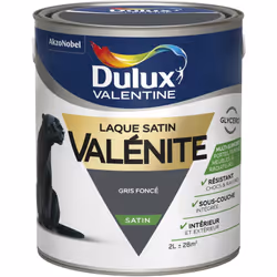 LIVRAISON OFFERTE DES 39€ D’ACHAT ET RETOUR GRATUIT ! Dulux Valentine laque valénite satin : Une laque hautement résistante a ...