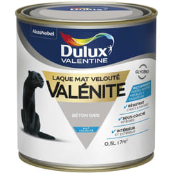 Dulux Valentine - Peinture Laque Valénite Mat Béton Gris 0,5 l