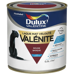 Dulux Valentine - Peinture Laque Valénite Mat Rouge Basque (ral 3004) 0,5 l