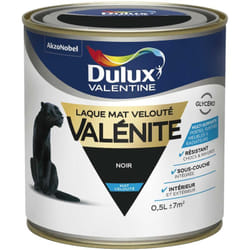 Dulux Valentine - Peinture Laque Valénite Mat Noir 0,5 l