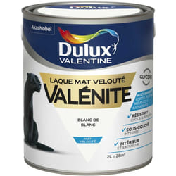 Dulux Valentine - Peinture Laque Valénite Mat Blanc De Blanc 2 l