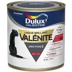 Dulux Valentine - Peinture Laque Valénite Brillant Gris Foncé (ral 7015) 0,5 l