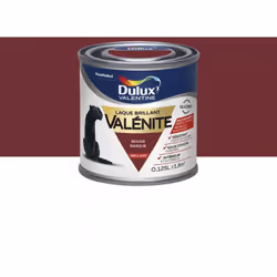 Testeur Laque brillant Dulux Valentine Valénite Rouge Basque s'applique vos boiseries ferronneries et radiateurs intérieurs g ...