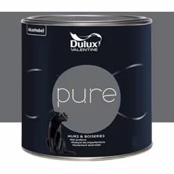 La Peinture murs & boiseries Dulux Valentine Pure Anthracite est une peinture de haute qualité alliant pigments au pouvoir co ...