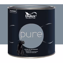 La Peinture murs & boiseries Dulux Valentine Pure Ardoise est une peinture de haute qualité alliant pigments au pouvoir couvr ...