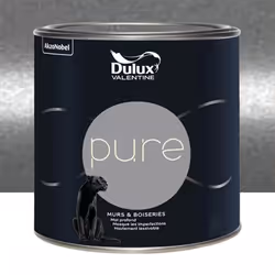 La Peinture murs & boiseries Dulux Valentine Pure Argent est une peinture de haute qualité alliant pigments au pouvoir couvra ...