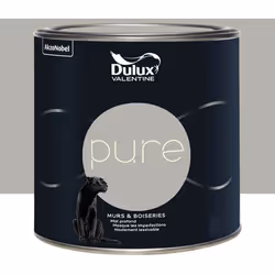 La Peinture murs & boiseries Dulux Valentine Pure Flanelle est une peinture de haute qualité alliant pigments au pouvoir couv ...