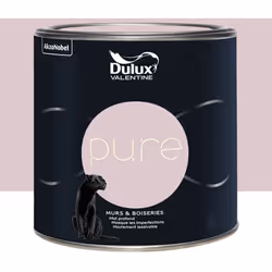 La Peinture murs & boiseries Dulux Valentine Pure Rose est une peinture de haute qualité alliant pigments au pouvoir couvrant ...