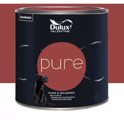 La Peinture murs & boiseries Dulux Valentine Pure Rouge est une peinture de haute qualité alliant pigments au pouvoir couvran ...
