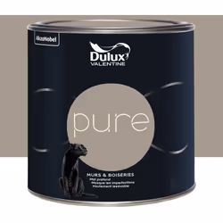 La Peinture murs & boiseries Dulux Valentine Pure Taupe est une peinture de haute qualité alliant pigments au pouvoir couvran ...