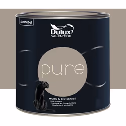 La Peinture murs & boiseries Dulux Valentine Pure Taupe est une peinture de haute qualité alliant pigments au pouvoir couvran ...
